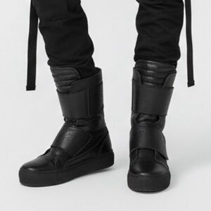 EZ Lab Unisex Leather Cyberpunk Futuristic Cosplay Sneakers Boots Size 38